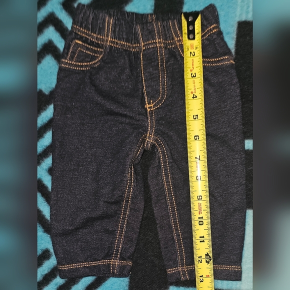 Carter Baby Faux Denim Pull On Jogger Sweatpants - Picture 2 of 4